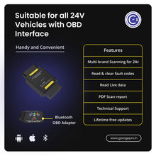 Load image into Gallery viewer, GaragePro OBD Scanner for LCV and HCV (24 Volts)