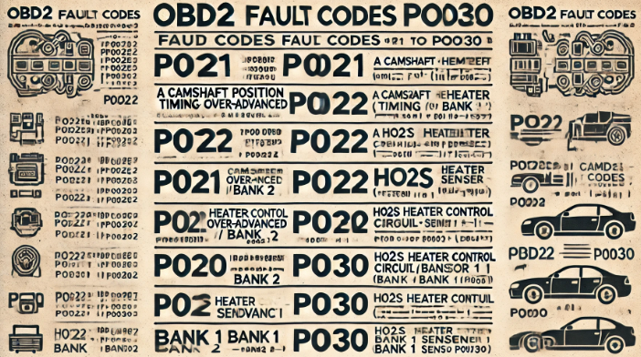 Explaining OBD2 Fault Codes P0021-P0030: Causes, Symptoms, and Fixes