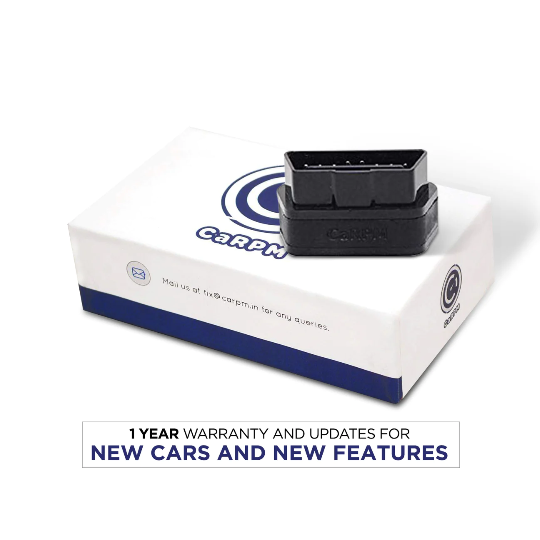 GaragePro OBD Scan Tool Standard with packaging box highlighting 1-year warranty and updates for new cars and features